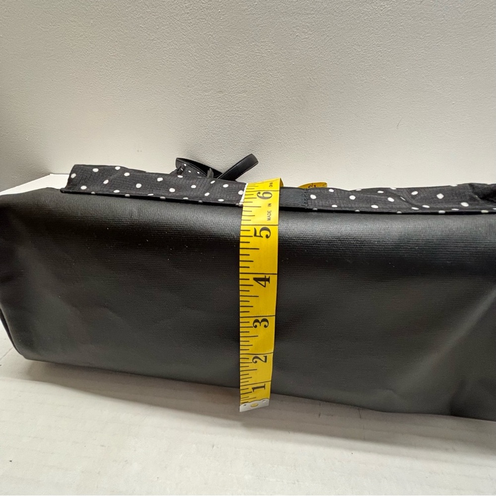Fossil Polka Dots Tote Shoulder Bag Nylon Black White - Picture 14 of 16
